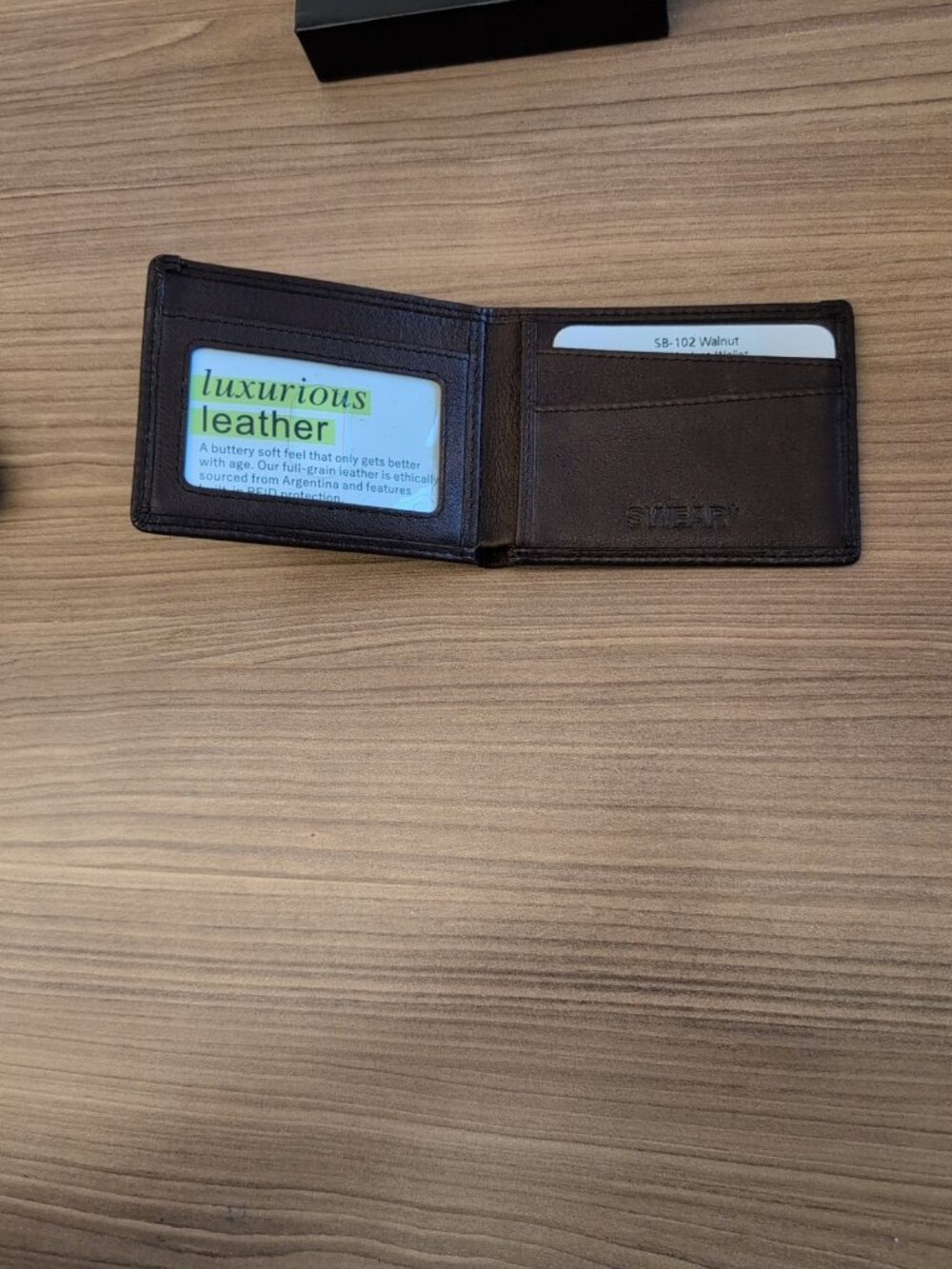 Swear* Brands Venture Wallet RFID Walnut Brown Slim NWOT - Picture 7 of 8